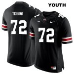 Youth NCAA Ohio State Buckeyes Tommy Togiai #72 College Stitched Authentic Nike White Number Black Football Jersey NV20Y27VE